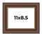 11x8.5 Traditional Brown Picture Frame - UV Acrylic, Foam Board Backing, Hanging Hardware